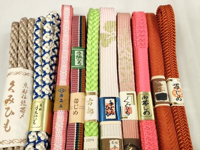 平和屋着物●和装小物　帯締め10本セット　礼装用　手組　組紐　高麗組　金糸　逸品　未使用　DABD7047zzz 平和屋着物○和装小物 帯締め10本セット 手組紐 組紐 高麗組 金糸 逸品