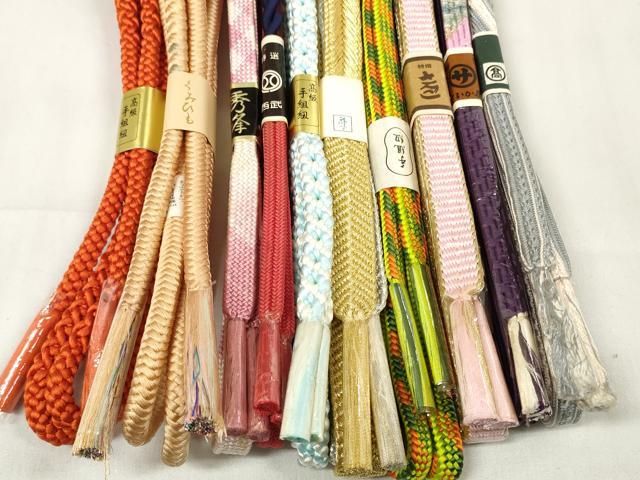 平和屋着物○和装小物 帯締め10本セット 組紐 高麗組 冠組 金糸