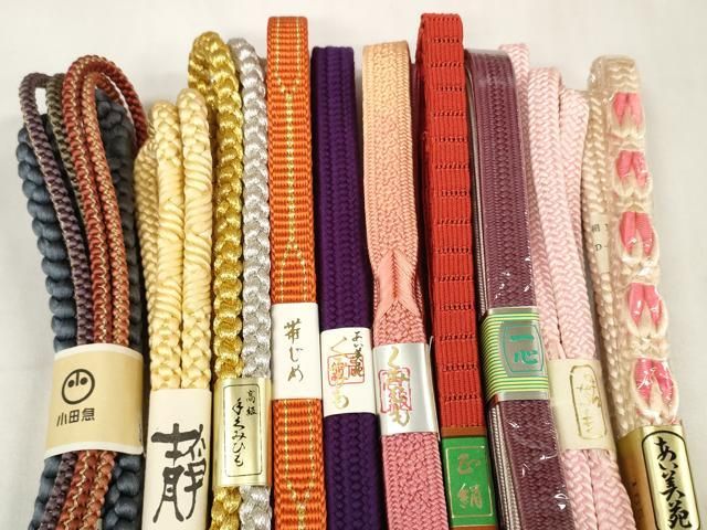 平和屋着物 和装小物 帯締め10本セット 礼装用 振袖用 手組紐 組紐 鎌倉組 金銀糸 小田急 長尺 zzz