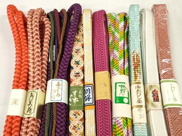 平和屋着物 和装小物 帯締め10本セット 手組紐 笹浪組 金銀糸 zzz
