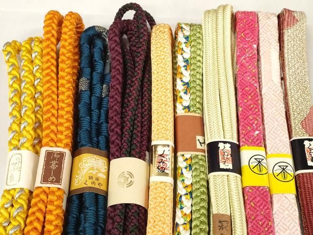 平和屋着物 和装小物 帯締め10本セット 銀座くのや 手組紐 組紐 高麗組 冠組 金糸 京王 zzz