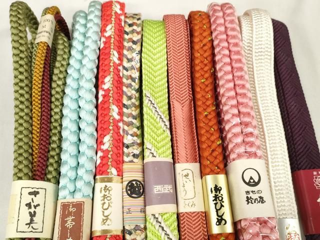 平和屋着物 和装小物 帯締め10本セット 手組紐 笹浪紐 扱い 三越扱い さが美扱い 鈴乃屋 zzz