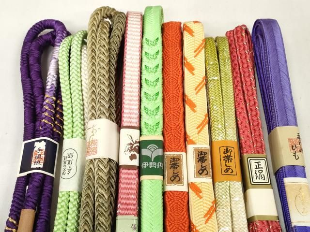 平和屋着物 和装小物 帯締め10本セット 手組紐 鴨川組 伊勢丹扱い zzz