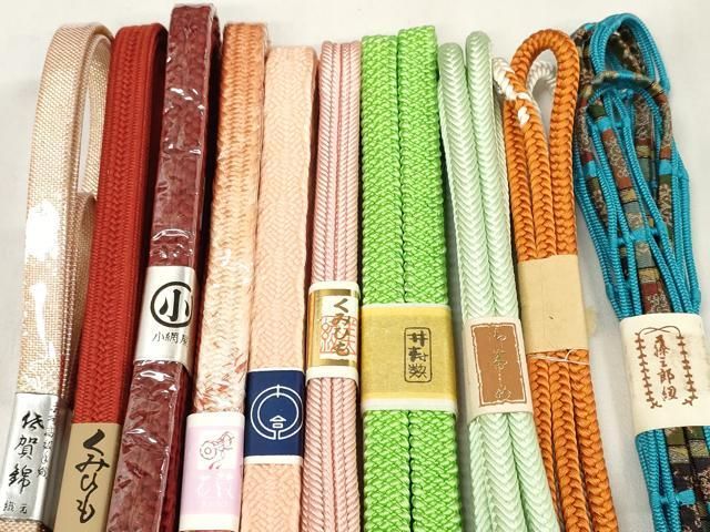 平和屋着物 和装小物 帯締め10本セット 佐賀錦 藤三郎組 組紐 奈良紐 草木染 金糸 zzz