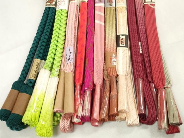 平和屋着物●和装小物　帯締め10本セット　振袖用　手組紐　組紐　高麗組　冠組　堅牢草木染　金糸　逸品　未使用　DAAW8503zzz 平和屋着物○和装小物 帯締め10本セット 振袖用 手組紐 組紐 高麗組 冠