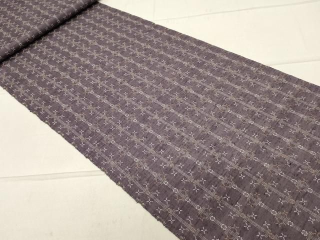 平和屋着物 紬 反物 着尺 読谷山花織 幾何学間道 zy