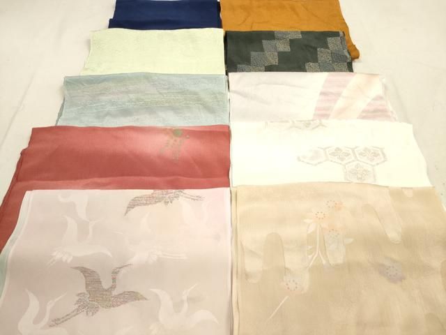 平和屋着物 和装小物 帯揚げ10枚セット 正絹 DAAZ1619xg