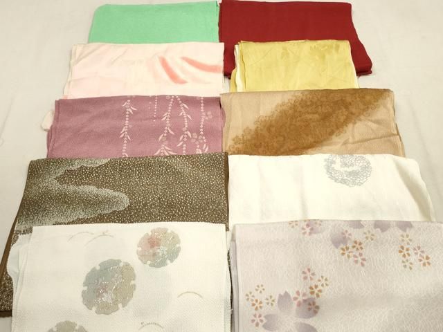 平和屋着物 和装小物 帯揚げ10枚セット 正絹 DAAZ1622xg
