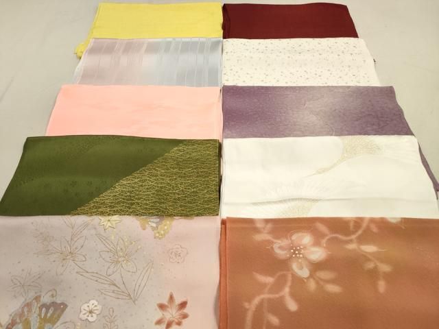 平和屋着物★和装小物　帯揚げ10枚セット　正絹　逸品　DAAZ1625xg 平和屋着物☆和装小物 帯揚げ10枚セット 正絹 逸品 DAAZ1625xg