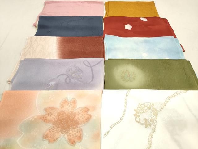 平和屋着物 和装小物 帯揚げ10枚セット 正絹 DAAZ1632xg