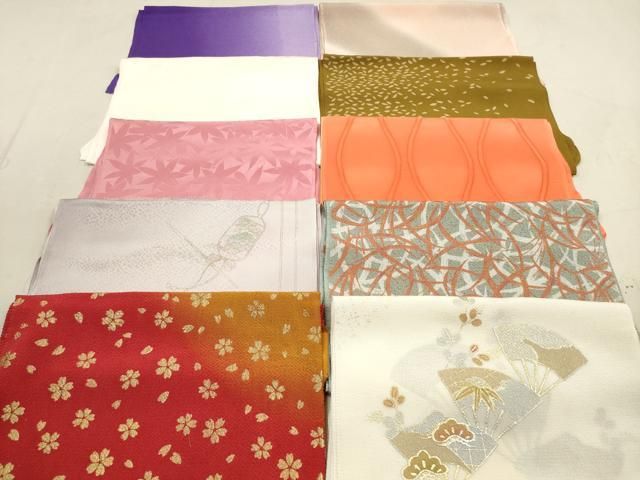 平和屋着物 和装小物 帯揚げ10枚セット 正絹 DAAZ1677xg