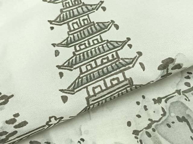 平和屋着物●男性　長襦袢　単衣　手描き　人物風景文　洗える着物　AABD0516fy 平和屋着物○男性 長襦袢 単衣 手描き 人物風景文 洗える着物