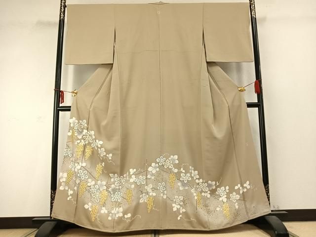 平和屋着物 豪華色留袖 友禅 作家物 和彦 駒刺繍 蔦の葉葡萄文暈し染め 金彩 正絹 fy