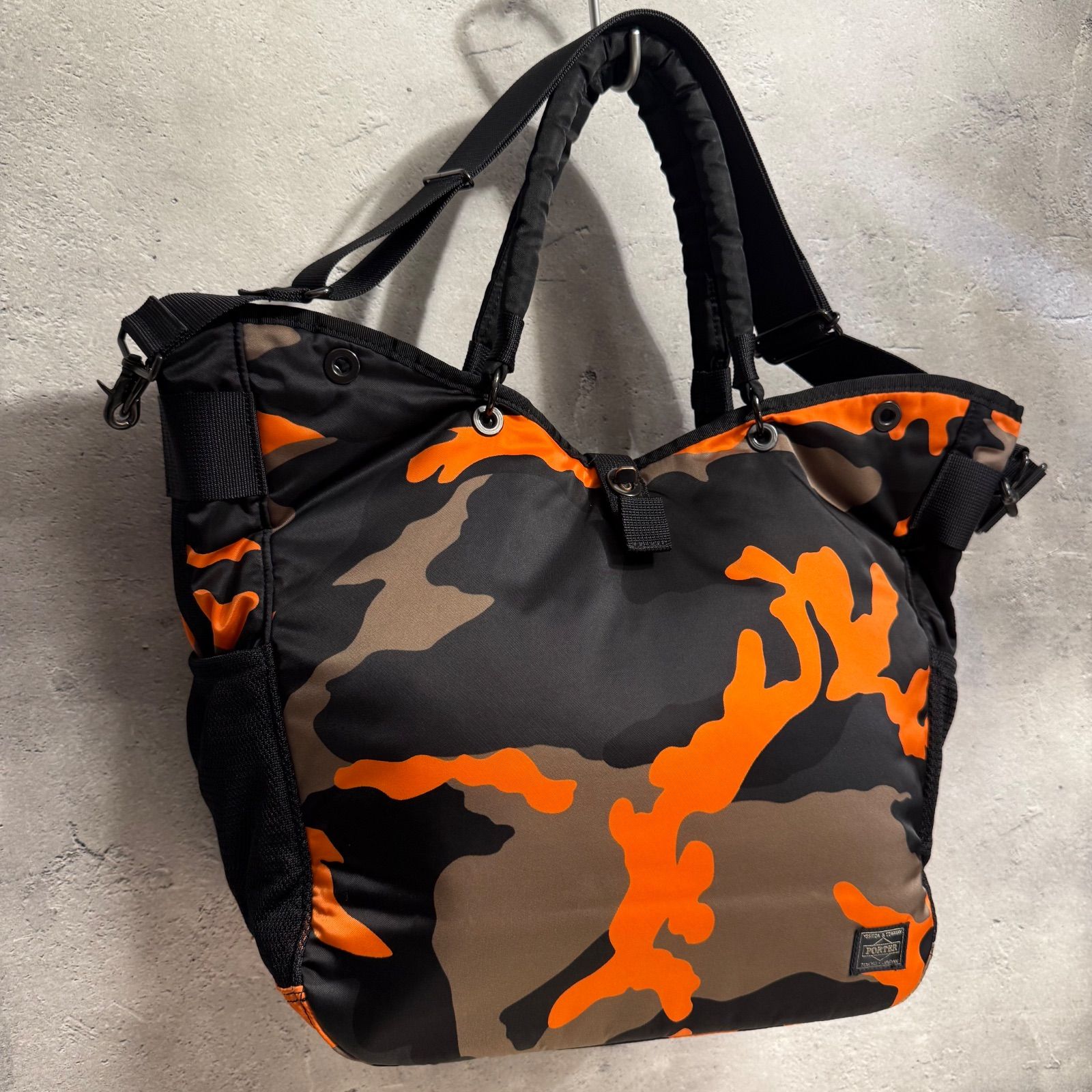 PORTER ポーター PS CAMO 2WAY TOTE カモフラ オレンジ 迷彩 トート