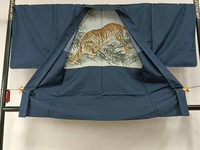 平和屋着物○男性 本場大島紬 アンサンブル 100亀甲 総詰め キング