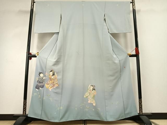 平和屋着物 十日町友禅作家 関口遼一 色留袖 人物文 正絹 fy