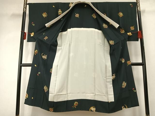 平和屋着物 長襦袢 無双仕立て 兎 犬張子 正絹 fy