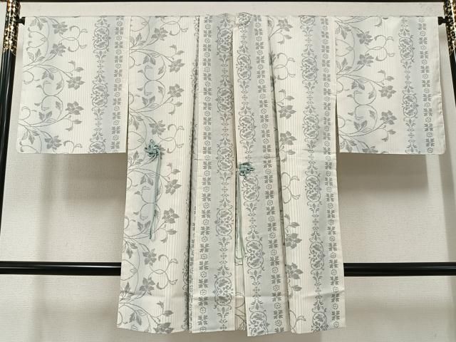 平和屋着物○本場大島紬 アンサンブル 道中着セット 白大島 更紗文