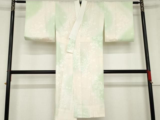 平和屋着物 長襦袢 無双仕立て 草花地紋 暈し染め 正絹 cs