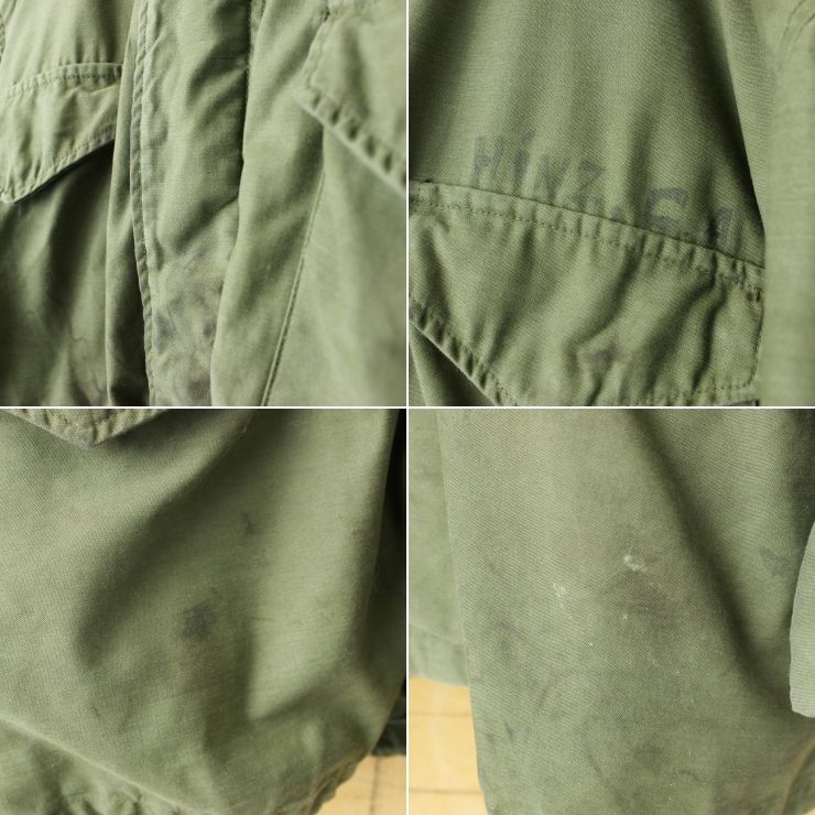 60 s M-65 2 rd.モデル フィールドジャケット LONG LARGE ミリタリー オリーブドラブ アルミジップ アメリカ古着 092425 aw 135