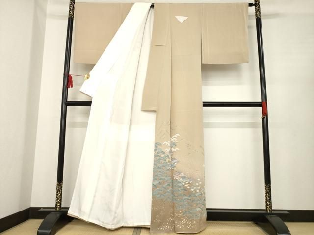 平和屋着物 豪華色留袖 友禅 風景松文 金彩 正絹 ck