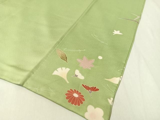 平和屋着物○訪問着 駒刺繍 吹寄せ花篭文 金彩 正絹 逸品 CABA4741vp