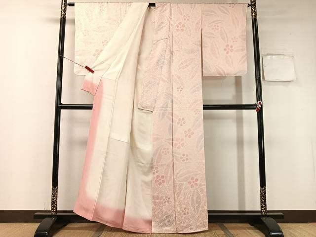 平和屋着物 訪問着 絞り 草花文 正絹 vp