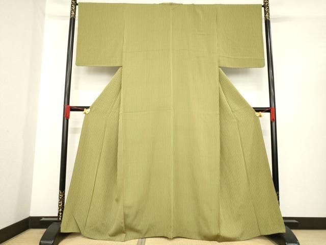 平和屋着物 上質な小紋 縞 正絹 ck