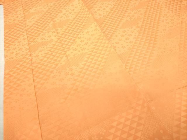 平和屋着物○長襦袢 無双仕立て 絞り 斜縞花地紋 正絹 逸品 AABD9386ck