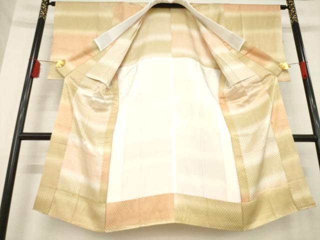 平和屋着物 長襦袢 無双仕立て 横段文 暈し染め 正絹 ck