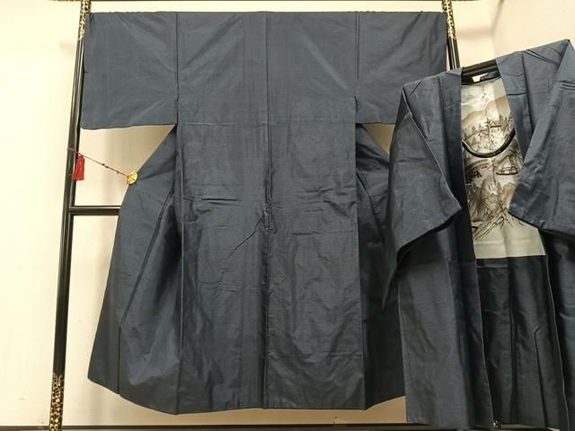 平和屋着物 男性 本場村山大島紬 アンサンブル 亀甲絣 正絹 ph