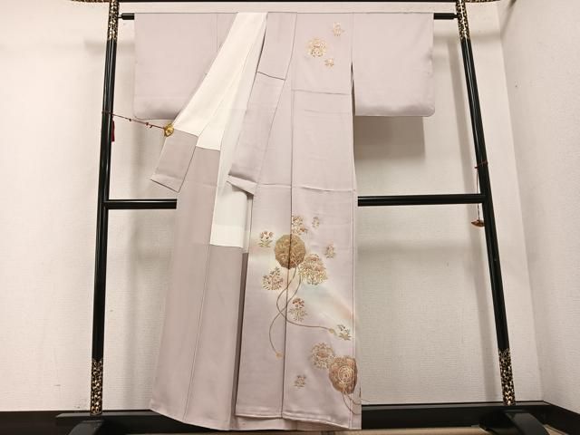 平和屋着物 金彩友禅 卓越技能者 名工 和田光正 訪問着 鏡裏草花文 暈し染め 金彩 正絹 ph