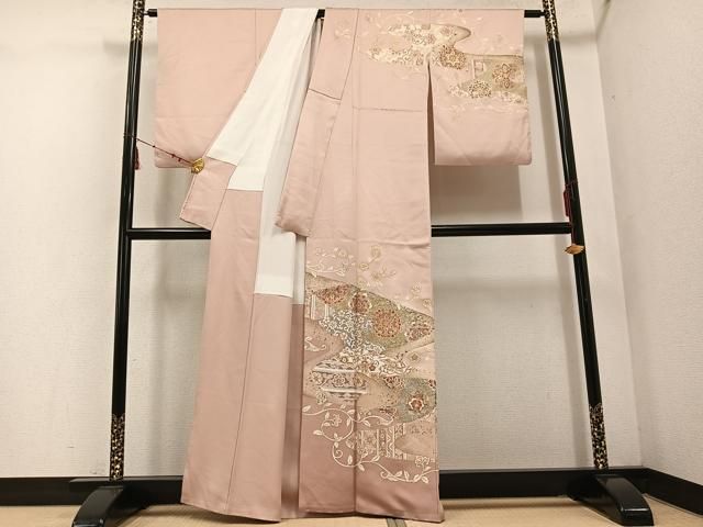 平和屋着物 訪問着 正倉院花文 金彩 正絹 ph