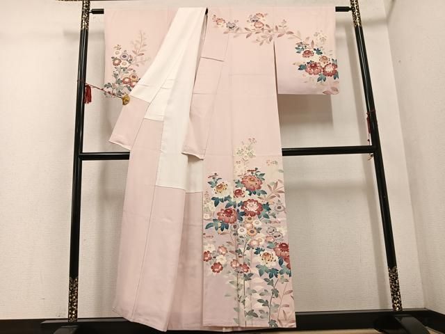 平和屋着物 本加賀友禅作家 三口章 訪問着 枝花文 正絹 ph