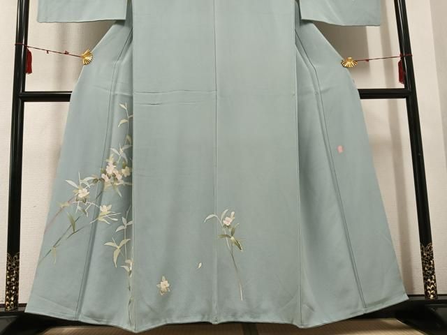 平和屋着物○本加賀友禅作家 南克治 訪問着 枝花文 正絹 逸品