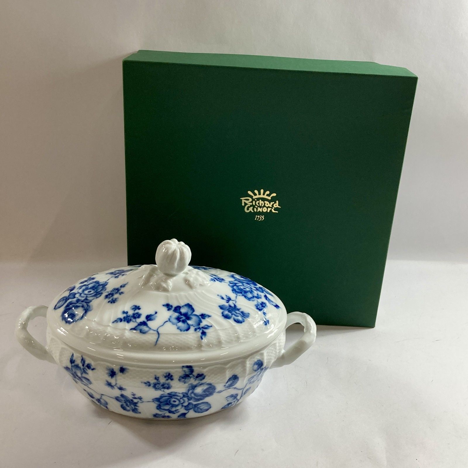 ☆ Richard Ginori リチャードジノリ ローズブルー スープチューリン