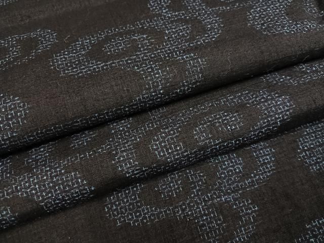 平和屋着物 本場結城紬 重要無形文化財 80亀甲 流水文 正絹 ph