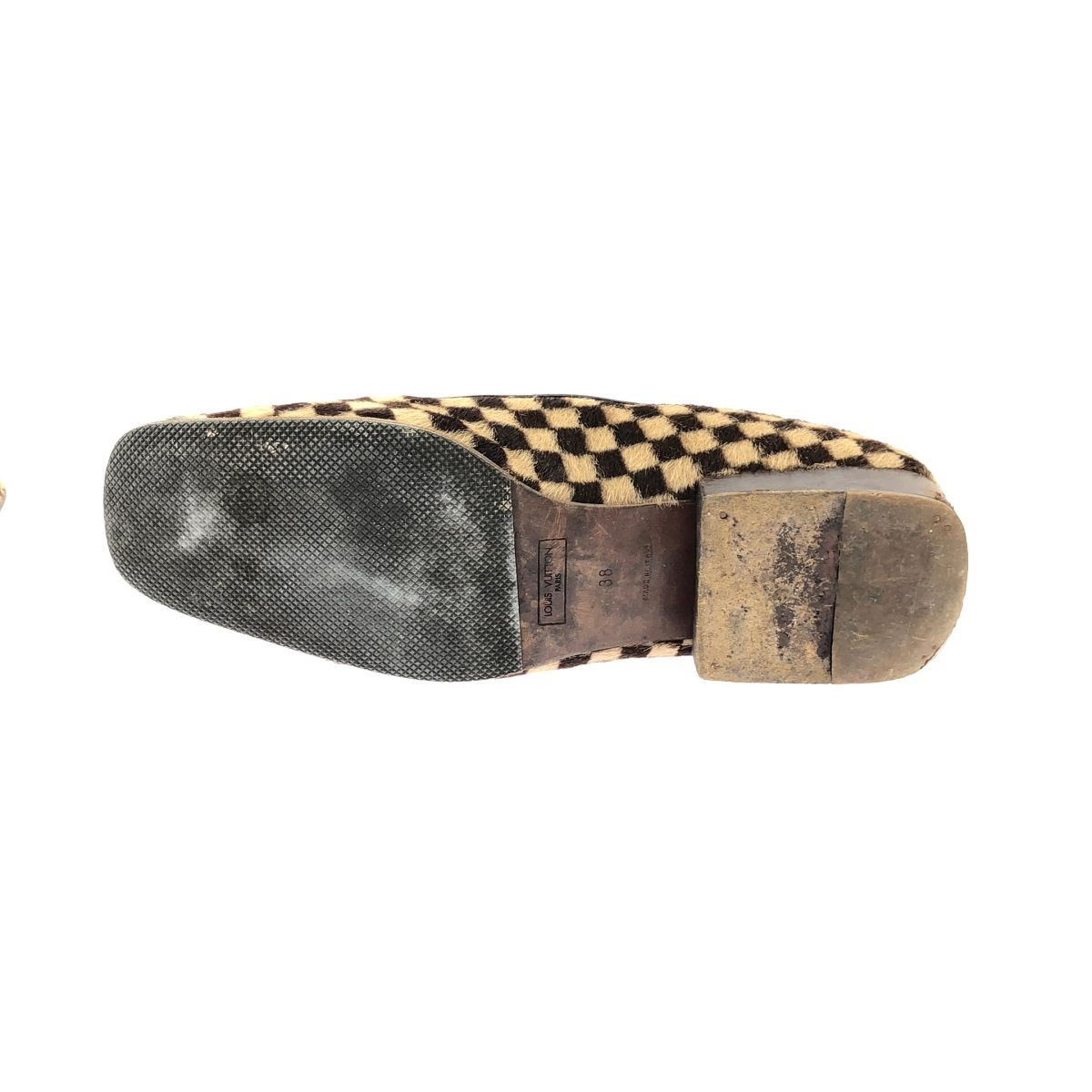 LOUIS VUITTON ルイヴィトン ダミエ ソバージュ ハラコパンプス