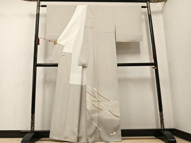 平和屋着物 訪問着 組紐文 暈し染め 金彩 正絹 ph