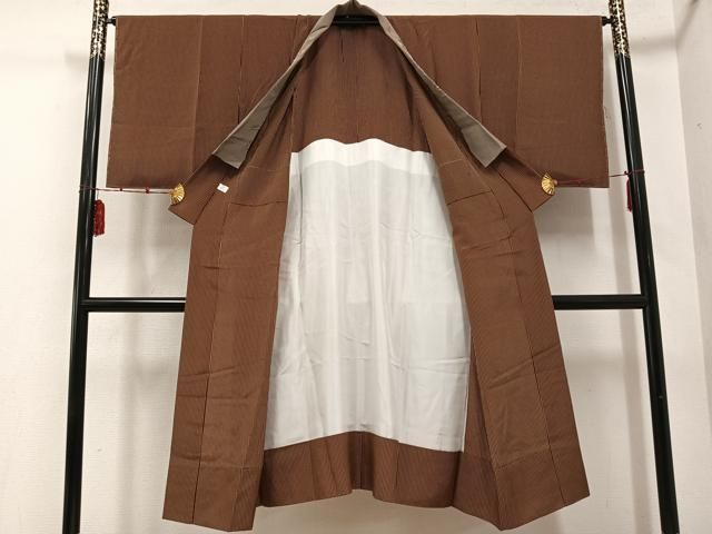 平和屋着物 長襦袢 無双仕立て 絹あそび 縞 ブレーメン 反端付き 半衿刺繍 正絹 ph