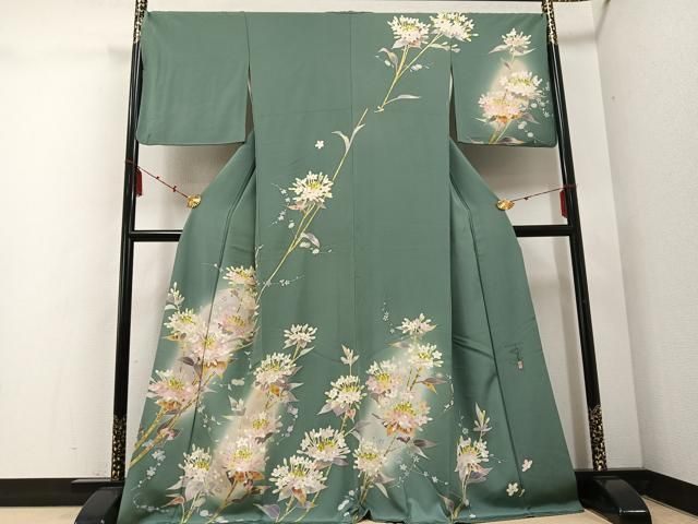 平和屋着物 京加賀友禅 百貫石峰 訪問着 枝花文 暈し染め 正絹 ph