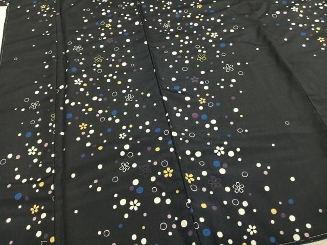  平和屋着物 小紋 舞桜文 ロング丈 洗える着物 fy 小紋 着物