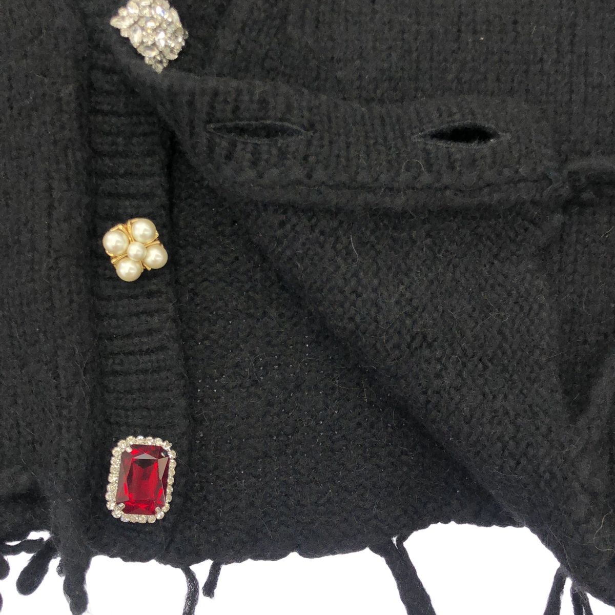 VETEMENTS ヴェトモン Fancy Button Knitted Cardigan ビジューボタン 