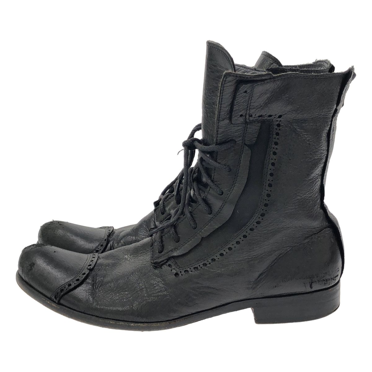 marsell マルセル レースアップレザーブーツ ブラック 41 - メルカリ