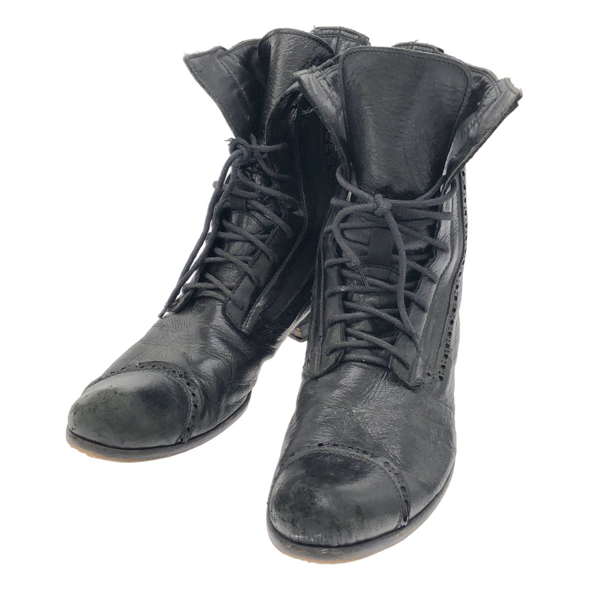 marsell マルセル レースアップレザーブーツ ブラック 41 - メルカリ
