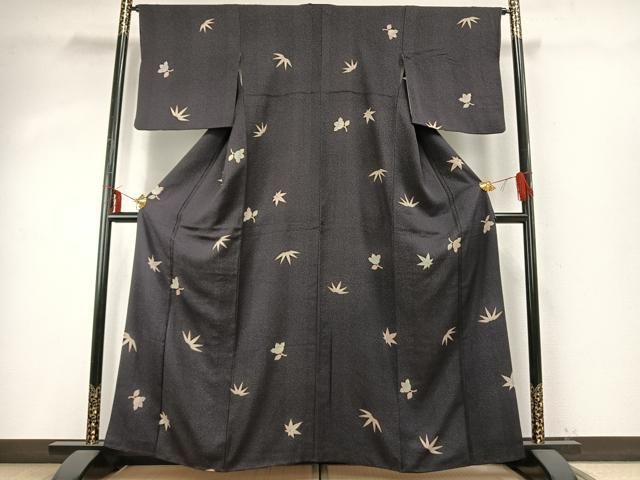 平和屋着物 上質な小紋 舞花文 正絹 fy