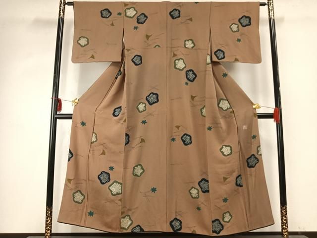 平和屋着物 ファッションデザイナー 花井幸子 小紋 絞り 舞花文 正絹 fy