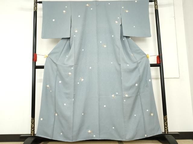 平和屋着物 友禅作家の巨匠 浅井青仁 小紋 花唐草文 正絹 cs