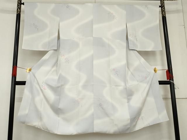 平和屋着物 長襦袢 袷 手描き 流水花文 暈し染め 金彩 正絹 cs