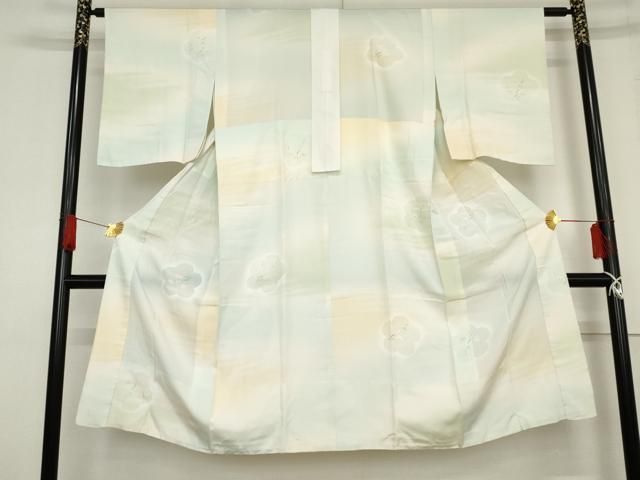 平和屋着物 長襦袢 無双仕立て 手描き 舞花文 暈し染め 正絹 cs